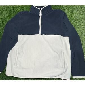 Goodfellow and Co Fleece Jacket Men’s Size XL Tan/Blue Quarter Zip Men’s Fleece